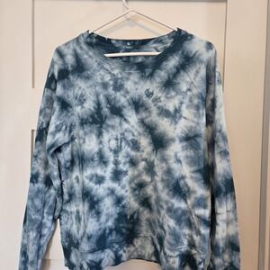 Athleta Blue Tie-Dye Sweatshirt